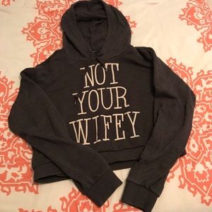 Not Your Wifey Crop Hoodie